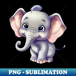 cute baby elephant - instant sublimation digital download - capture imagination with every detail