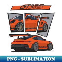 car 911 gt3 rs detail orange - Digital Sublimation Download File - Bold & Eye-catching