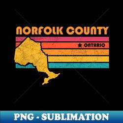 Norfolk County Ontario Canada Vintage Distressed Souvenir - Exclusive PNG Sublimation Download - Instantly Transform Your Sublimation Projects