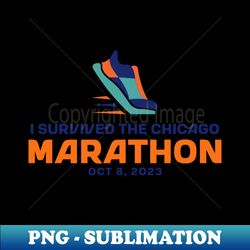 I Survived the Chicago Marathon - Decorative Sublimation PNG File - Perfect for Sublimation Art