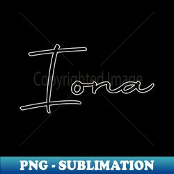 Autography Iona Name Label - Stylish Sublimation Digital Download - Vibrant and Eye-Catching Typography