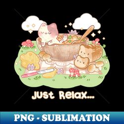just relax - retro png sublimation digital download - perfect for creative projects