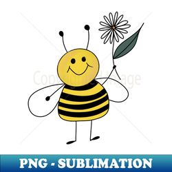 Bee and Flower - PNG Transparent Sublimation File - Create with Confidence