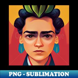 Frida Kahlo Portait  Digital Art - Vintage Sublimation PNG Download - Unlock Vibrant Sublimation Designs