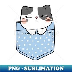 funny cat cute cartoon pocket disigns - Elegant Sublimation PNG Download - Defying the Norms