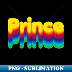 Rainbow Layers Prince Name Label - Unique Sublimation PNG Download - Unlock Vibrant Sublimation Designs