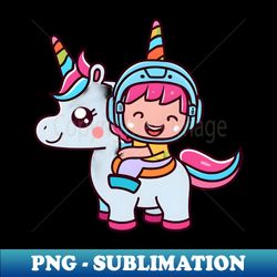 baby ride cute unicorn - Aesthetic Sublimation Digital File - Spice Up Your Sublimation Projects