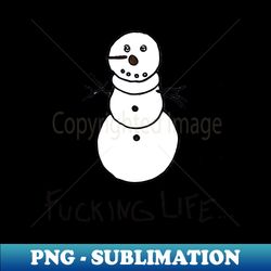 pitiful snowman - Decorative Sublimation PNG File - Add a Festive Touch to Every Day