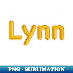 gold balloon foil lynn name - exclusive png sublimation download - perfect for sublimation mastery