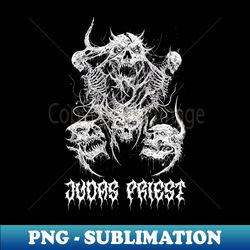 Skull Hell with Judas Priest - Retro PNG Sublimation Digital Download - Perfect for Creative Projects
