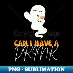 Funny Ghost Drinking - Aesthetic Sublimation Digital File - Perfect for Sublimation Art