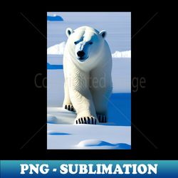 polar bear - png transparent sublimation design - transform your sublimation creations