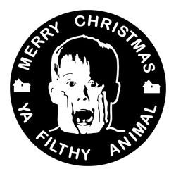 Merry Christmas Ya Filthy Animal Xmas Movie SVG File