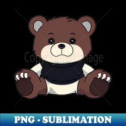 miniature bear sits with claws of sweet bear - special edition sublimation png file - bold & eye-catching