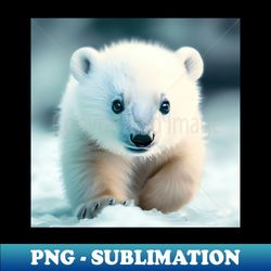 cute baby polar bear - cute baby animals - premium png sublimation file - create with confidence