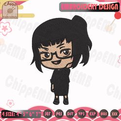 Chibi Maki Embroidery Design, Jujutsu Kaisen Embroidery, Anime Embroidery File, Machine Embroidery Designs