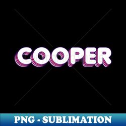 Pink Layers Cooper Name Label - Trendy Sublimation Digital Download - Enhance Your Apparel with Stunning Detail