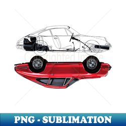 Legendary germany supercar Porsche 911 901 flat six engine 2 door coupe - Special Edition Sublimation PNG File - Revolutionize Your Designs