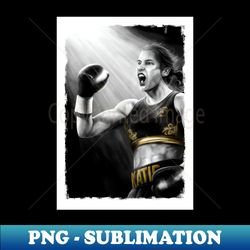 katie taylor boxing artwork - png transparent digital download file for sublimation - bring your designs to life