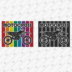 Motocross Dirtbike Retro Motocross Rider Heat Transfer Vinyl Cricut Silhouette SVG Cut File T-Shirt Sublimation Design