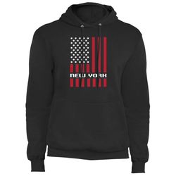 New York NY American Flag USA Premium Pullover Hoodie