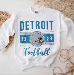 Vintage Detroit Football Sweatshirt, Detroit Football Comfort Color  T-Shirt, Detroit shirt, Lions Football Shirt