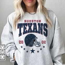 Vintage Houston Football Vintage Sweatshirt, Texans Crewneck Retro Shirt, Gift For Fan Houston Football Christmas
