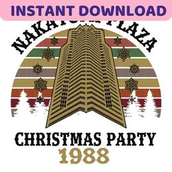 Vintage Nakatomi Plaza Christmas Party 1988 SVG Cricut File