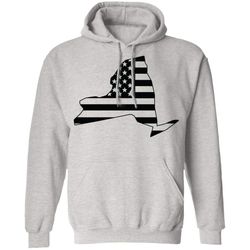 New York NY State American Flag Pride Pullover Hoodie