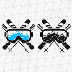 Ski Goggles Winter Sports Lover Outdoor T-shirt Design SVG Cut File