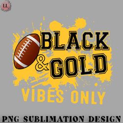 football png black gold game day for high school football group fans