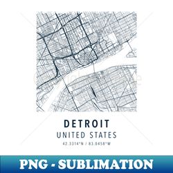 DETROIT SIMPLE MAP - Special Edition Sublimation PNG File - Transform Your Sublimation Creations
