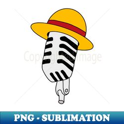 retro mic and hat - exclusive sublimation digital file - fashionable and fearless