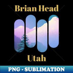 Brian Head ski - Utah - Instant PNG Sublimation Download - Bring Your Designs to Life