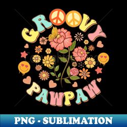 Hippie Groovy Pawpaw Matching Family Flower - PNG Transparent Sublimation File - Perfect for Creative Projects