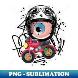 Monster Eye with Pink Scooter Graffiti - Creative Sublimation PNG Download - Unleash Your Creativity