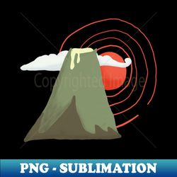 Mountain Sun and Cloud - PNG Transparent Digital Download File for Sublimation - Unleash Your Inner Rebellion