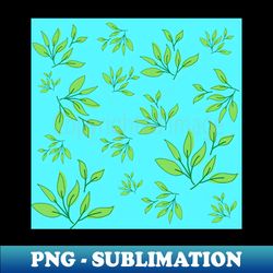 Green leaves decorative pattern - Elegant Sublimation PNG Download - Enhance Your Apparel with Stunning Detail