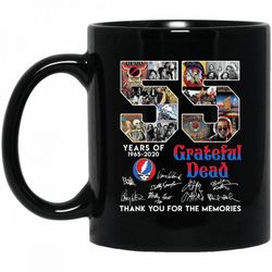 Grateful Dead 55 Years Anniversary Black Mug Meaningful Gift for Fans VA07