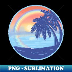 Rainbow Sunset Beach - Digital Sublimation Download File - Unleash Your Inner Rebellion