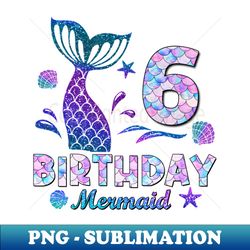 Birthday Mermaid - Artistic Sublimation Digital File - Vibrant and Eye-Catching Typography