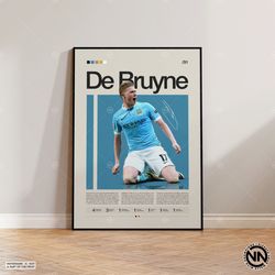 Kevin De Bruyne Canvas, Manchester City Canvas, Soccer Gifts, Sports Canvas, Football Player Canvas, Soccer Wall Art, Sp