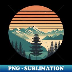 Retro Beautiful Nature Scene - Signature Sublimation PNG File - Unlock Vibrant Sublimation Designs