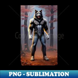 werewolf - Retro PNG Sublimation Digital Download - Bring Your Designs to Life