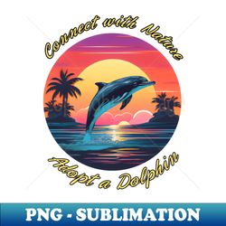 Dolphin Old Schools style - Premium PNG Sublimation File - Bold & Eye-catching