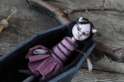 handmadedoll creepy halloween horror scary ooak baby dolls gothic  spooky composition