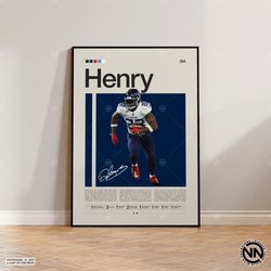 Derrick Henry Canvas, Tennessee Titans Canvas, NFL Canvas, Sports Canvas, NFL Fans, Football Canvas, NFL Wall Art, Sport