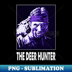 War and Wardrobe THE HUNTER T-Shirts for Cinematic Fashion Enthusiasts - Retro PNG Sublimation Digital Download - Instantly Transform Your Sublimation Projects