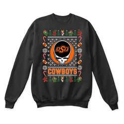 Oklahoma State Cowboys x Grateful Dead Christmas Ugly Sweater