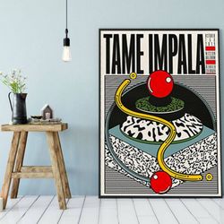 Tame Impala Retro Canvas, Music Canvas, Music Fan Gift, Rock Music Band Canvas Print